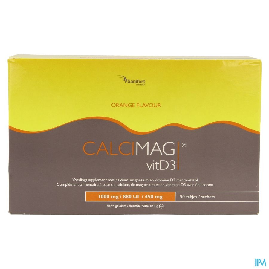 Calcimag Ca1000mg/d3 880ui/mg 450mg Orange Sach.90