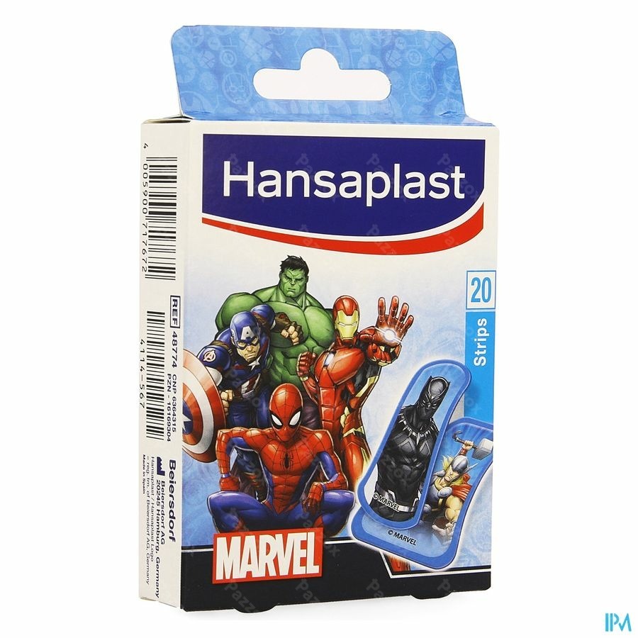 Hansaplast Pansement Enfants Marvel Strips 20