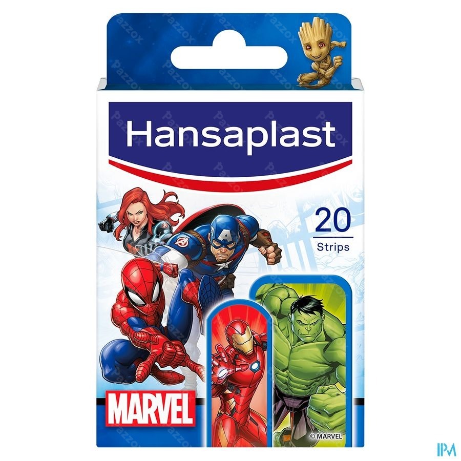 Hansaplast Pansement Enfants Marvel Strips 20