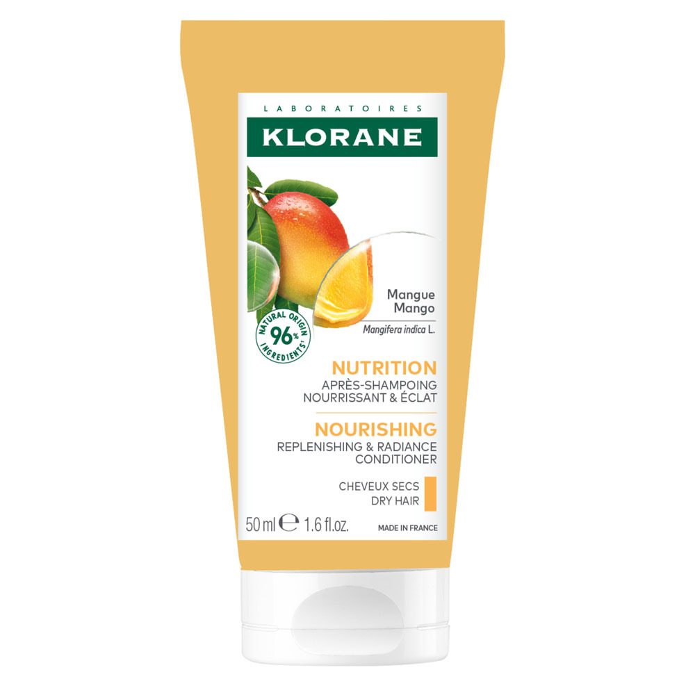 Klorane Mangue Après-shampooing Nutrition, Nourrissant & éclat, Cheveux secs 50ml