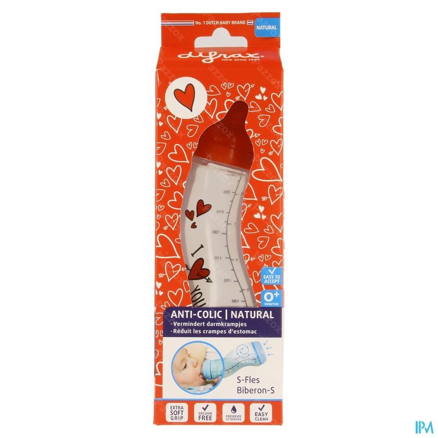 Difrax Biberon-s Natural I Love 250ml