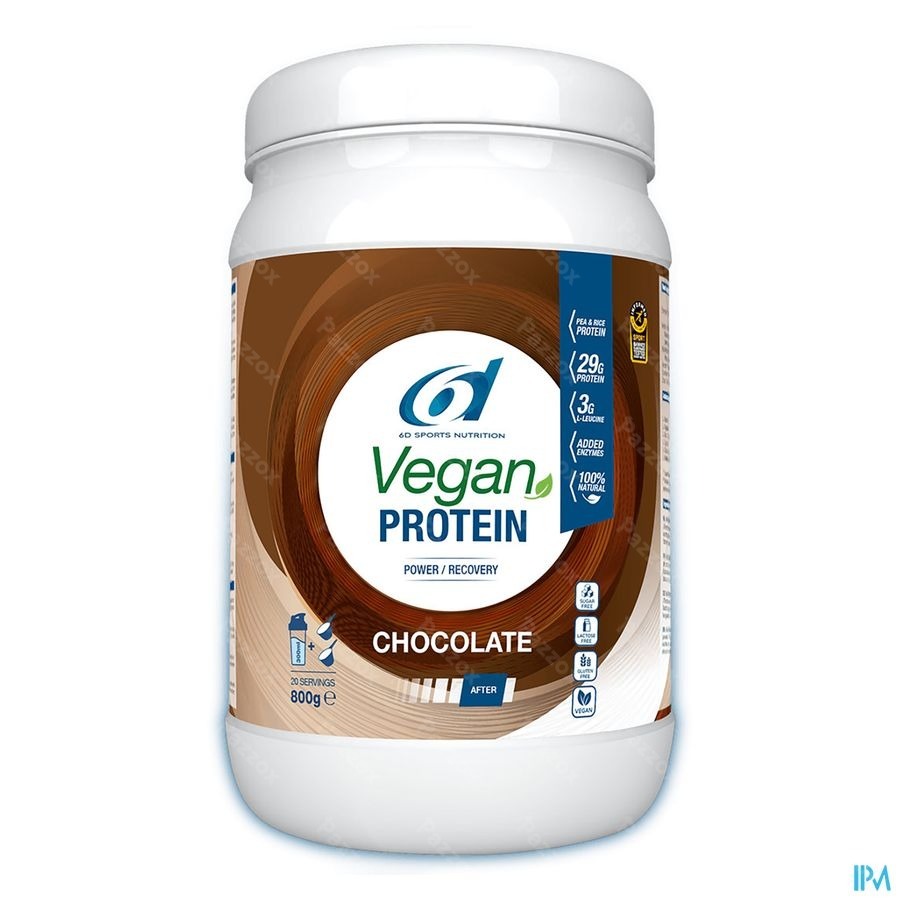 6d Sports Nutrition Vegan Protein Chocolat 800g