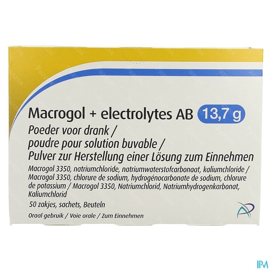 Macrogol+electrolytes Ab 13,7g Pdr Sol Sach 50