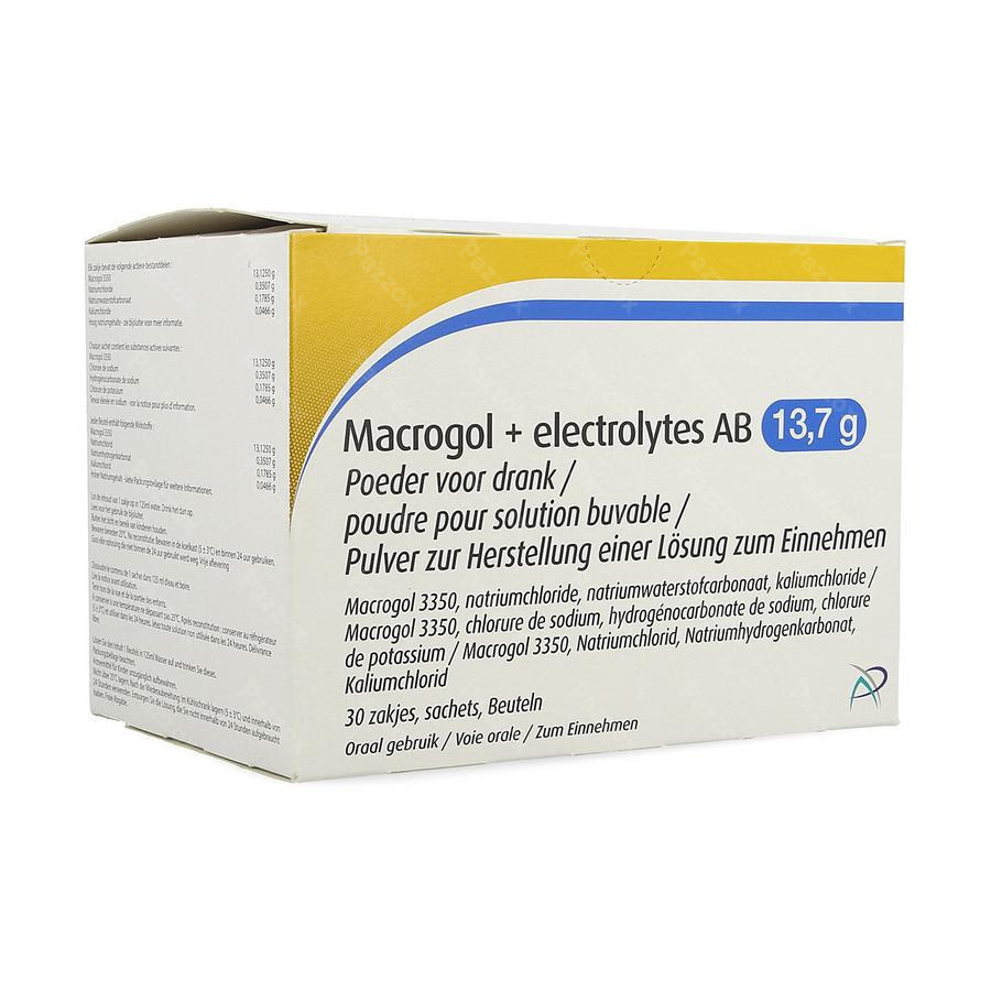 Macrogol + electrolytes AB 13.7g 30 Sachets