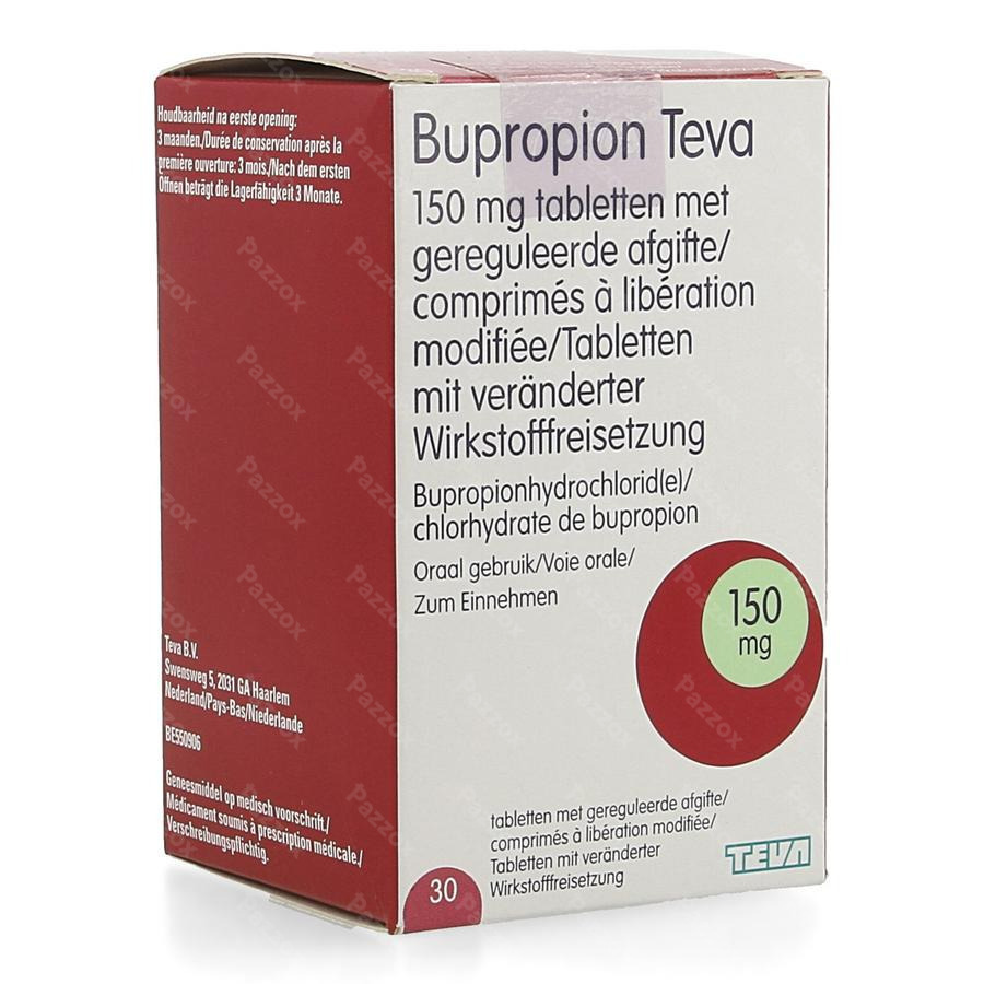 Bupropion Teva 150mg Liber.modifiee Comp 30