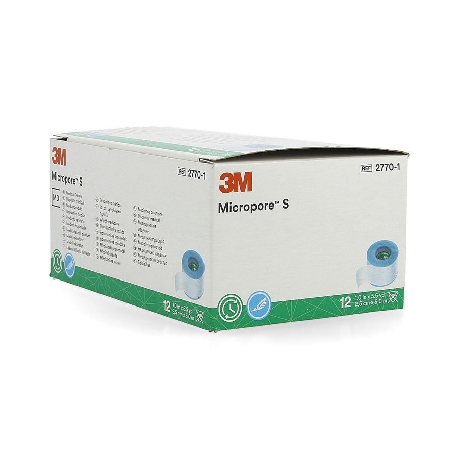 Micropore S 3m Sparadrap 2,5x500cm 12