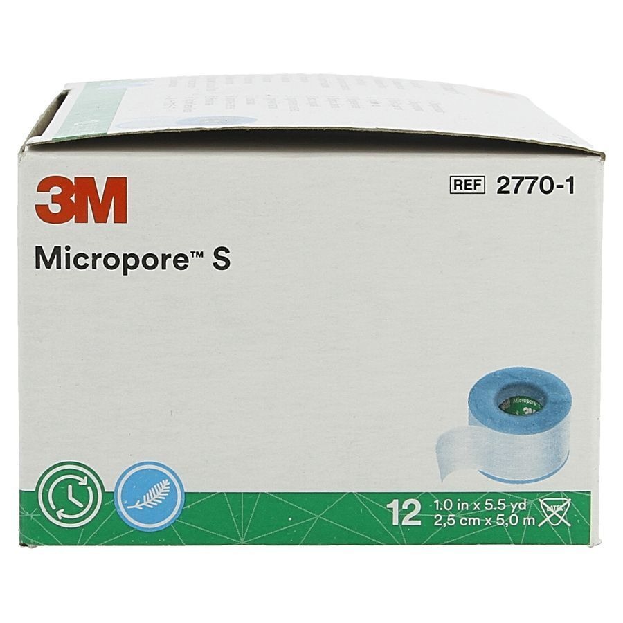 Micropore S 3m Sparadrap 2,5x500cm 12