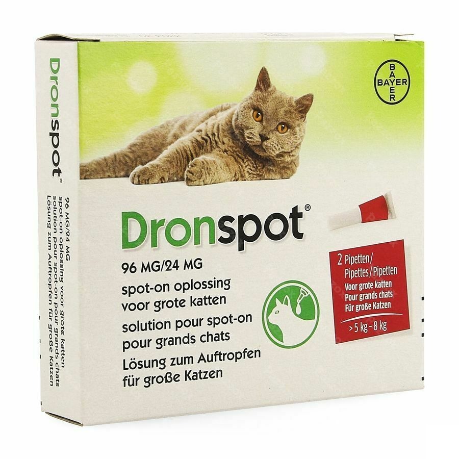 Dronspot 96mg/24mg Spot-on Chat Grand >5-8kg Pip 2