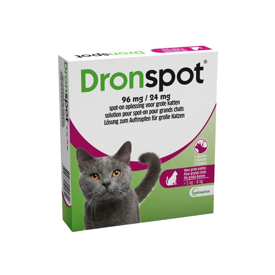 Dronspot 96mg/24mg Spot-on Chat Grand >5-8kg Pip 2