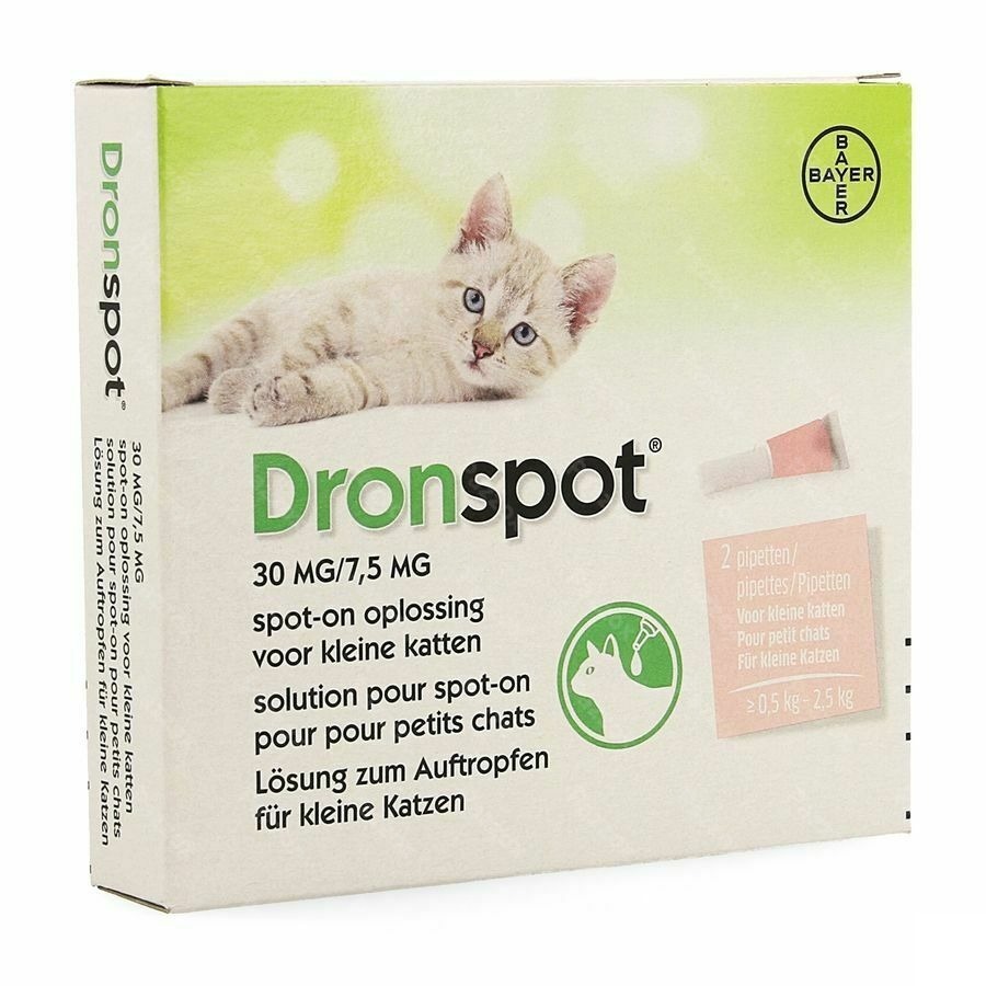 Dronspot 30mg/7,5mg Spot-on Chat P.>0,5-2,5kg Pip2