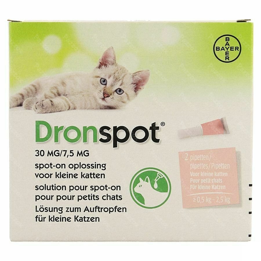 Dronspot 30mg/7,5mg Spot-on Chat P.>0,5-2,5kg Pip2
