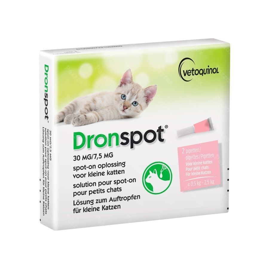 Dronspot 30mg/7,5mg Spot-on Chat P.>0,5-2,5kg Pip2