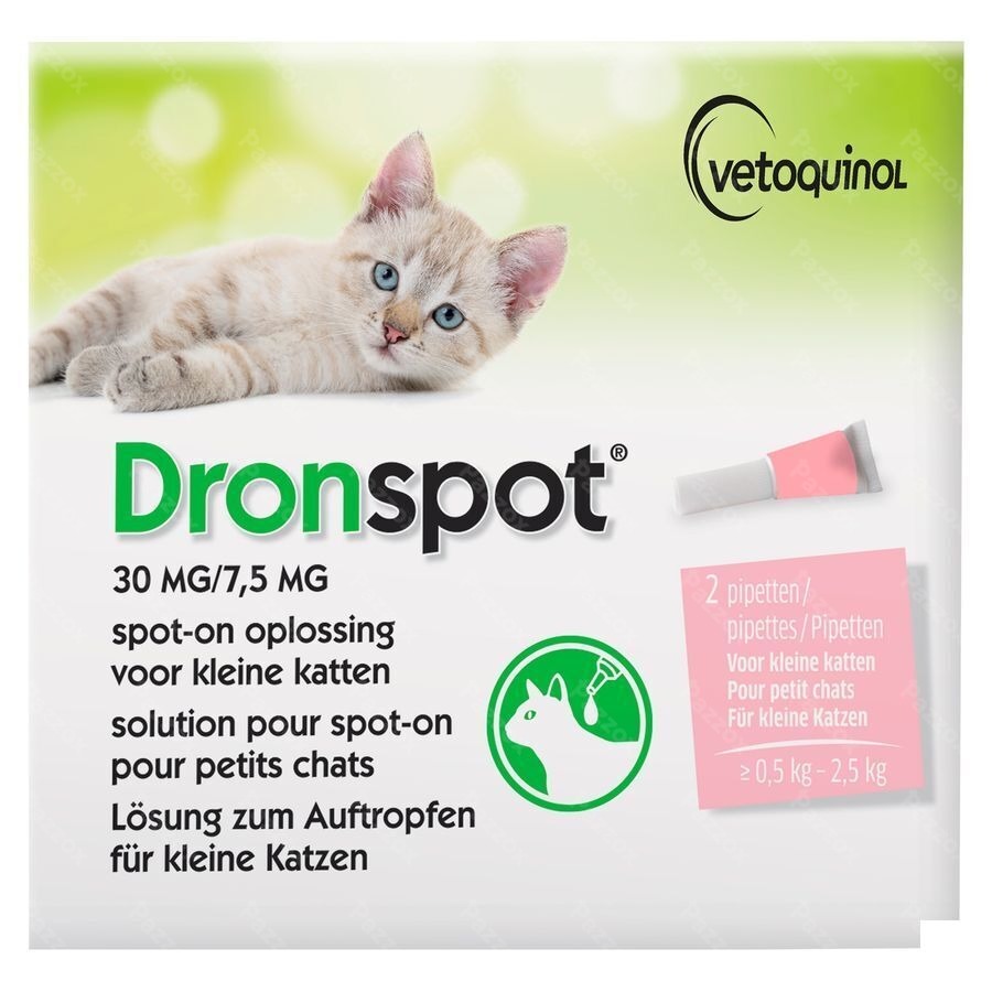 Dronspot 30mg/7,5mg Spot-on Chat P.>0,5-2,5kg Pip2
