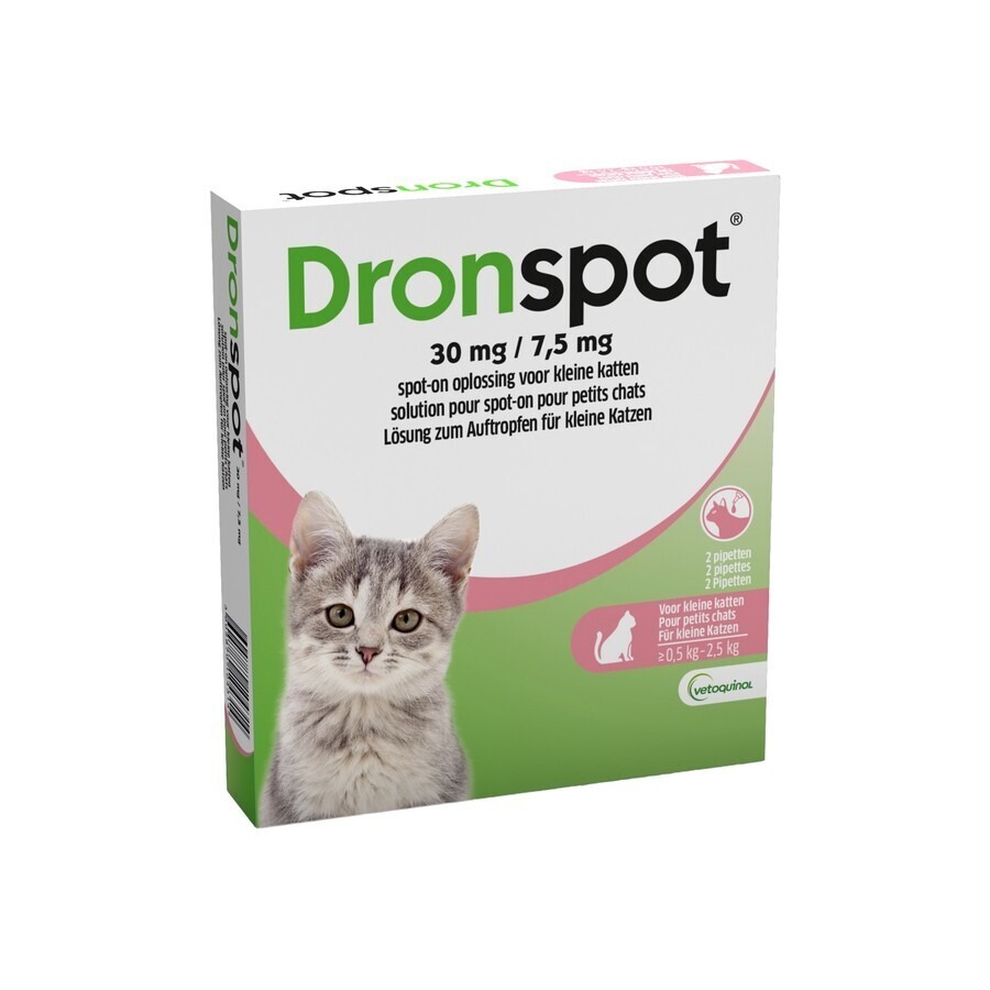 Dronspot 30mg/7,5mg Spot-on Chat P.>0,5-2,5kg Pip2