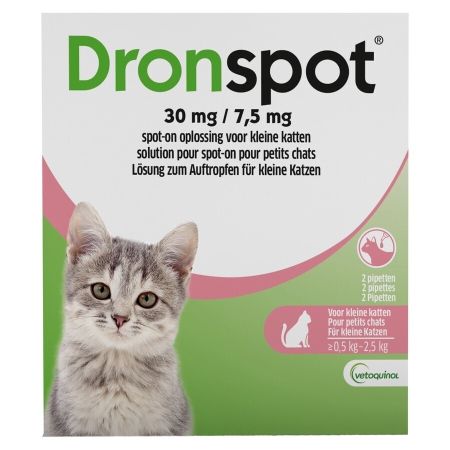 Dronspot 30mg/7,5mg Spot-on Chat P.>0,5-2,5kg Pip2