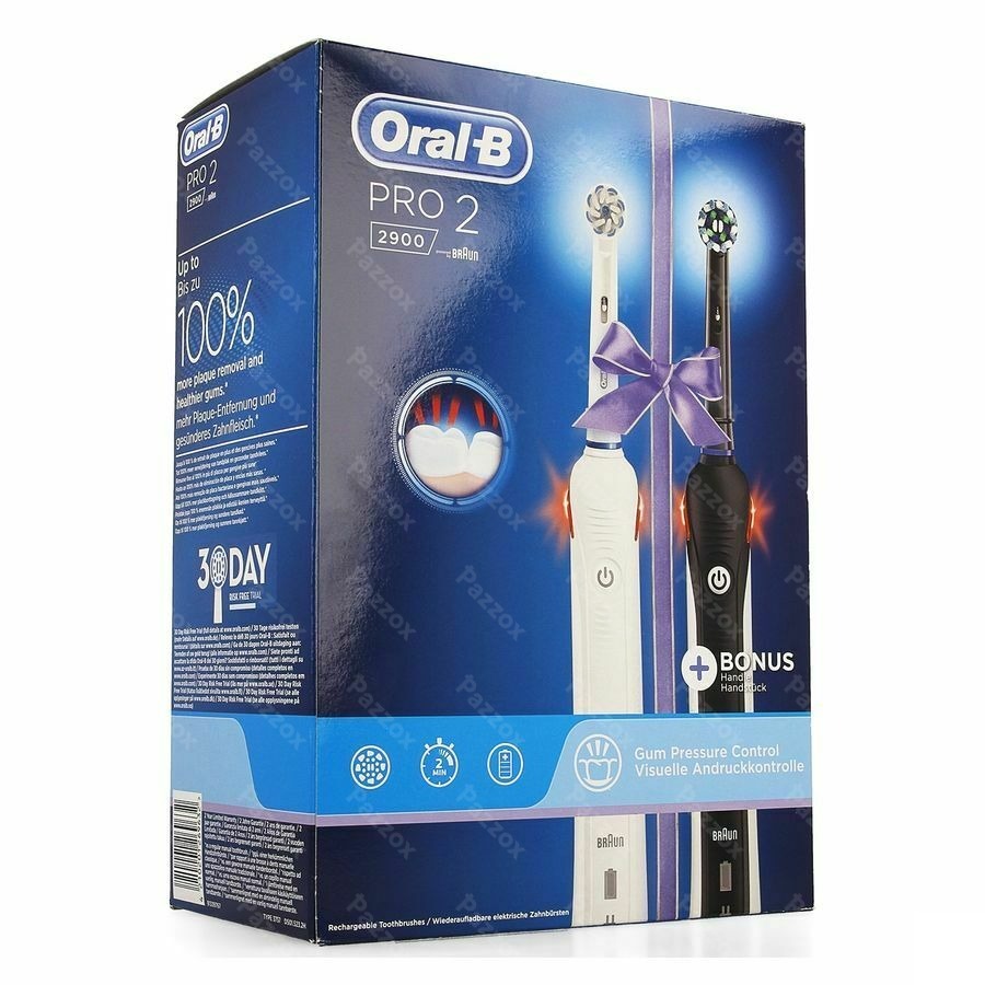 Oral-B Pro Duo pack Noir + Blanc Brosses à Dents Électriques