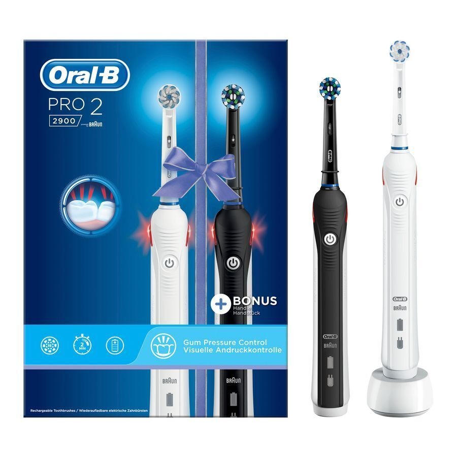 Oral-B Pro Duo pack Noir + Blanc Brosses à Dents Électriques