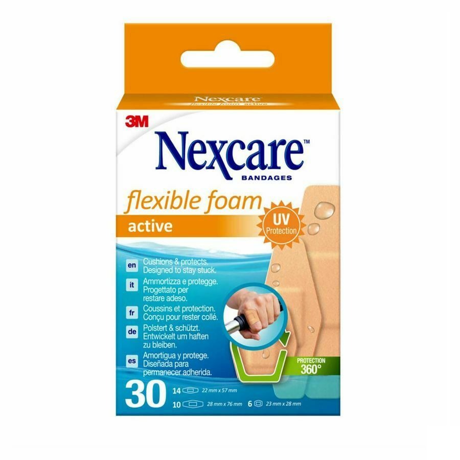 Nexcare 3m Flexible Foam Active Ha Pans Predec. 30