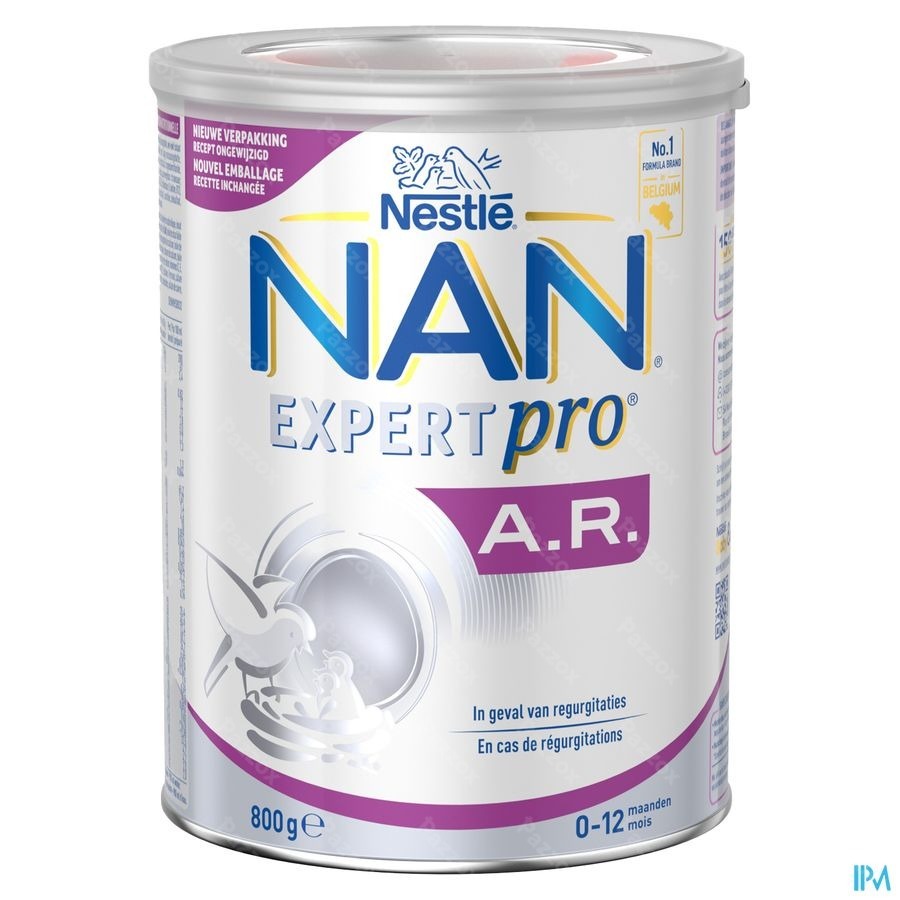 Nestlé Nan ExpertPro A.R. Lait Anti Régurgitations pour Nourrissons Bébé 0-12 Mois 800g
