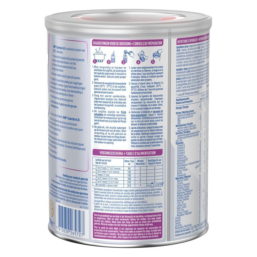 Nestlé Nan ExpertPro A.R. Lait Anti Régurgitations pour Nourrissons Bébé 0-12 Mois 800g