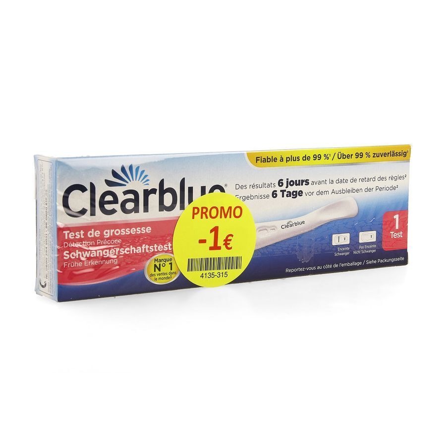 Clearblue Test Grossesse Early 1 Promo -1€