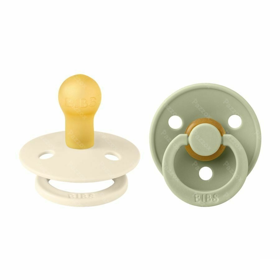Bibs 1 Sucette Duo Sage Ivory