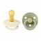 Bibs 2 Sucette Duo Sage Ivory