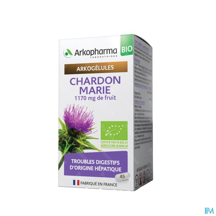 Arkopharma Arkogelules Chardon Marie Bio 45 Gélules