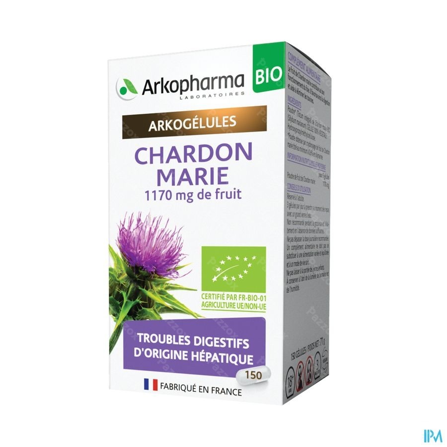 Arkogelules Chardon Marie Bio Caps 150 Nf