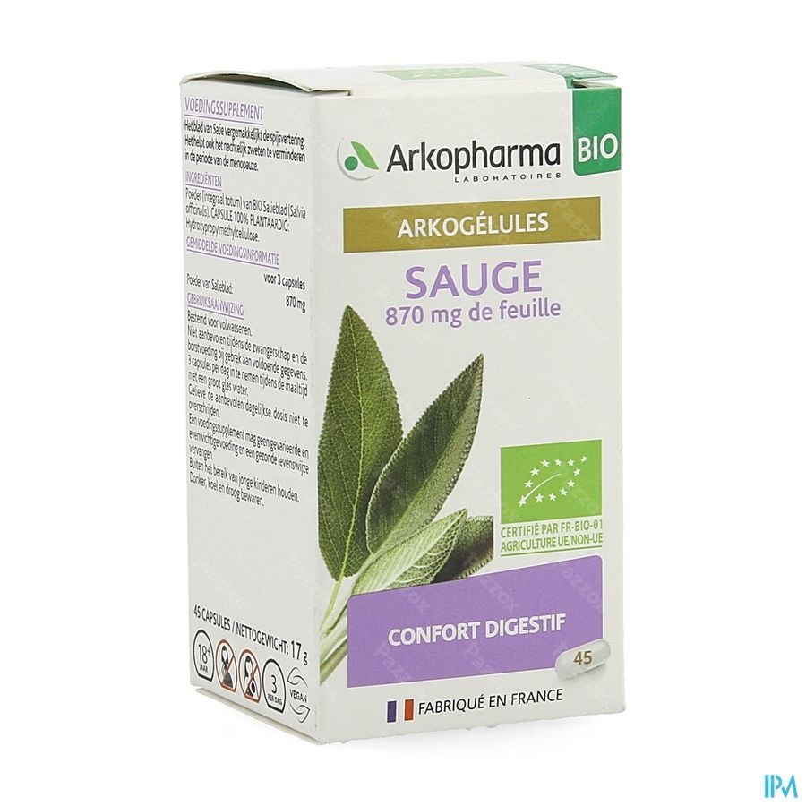 Arkogelules Sauge Bio Caps 45 Nf