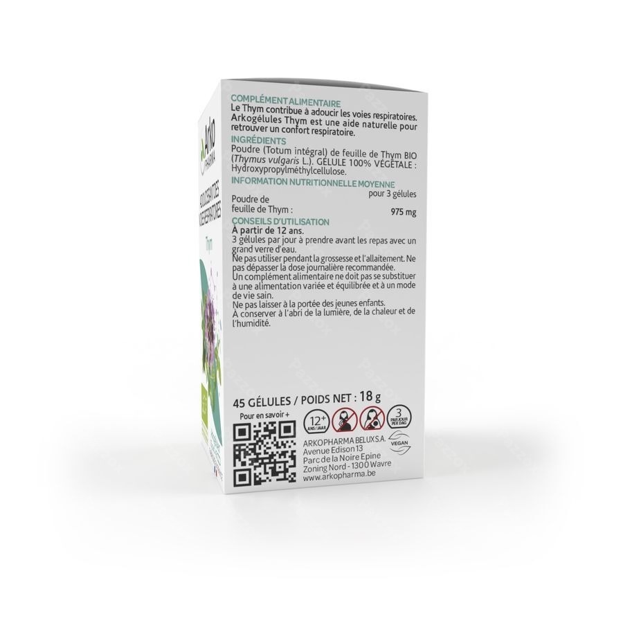 Arkogelules Thym Bio Caps 45 Nf