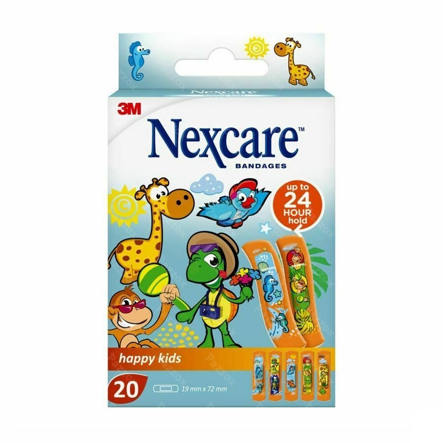 Nexcare 3m Happy Kids Strips 20 N0920nlw