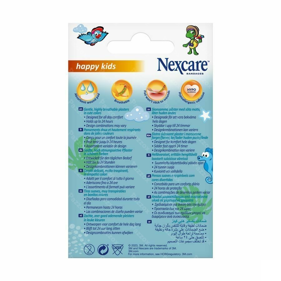 Nexcare 3m Happy Kids Strips 20 N0920nlw