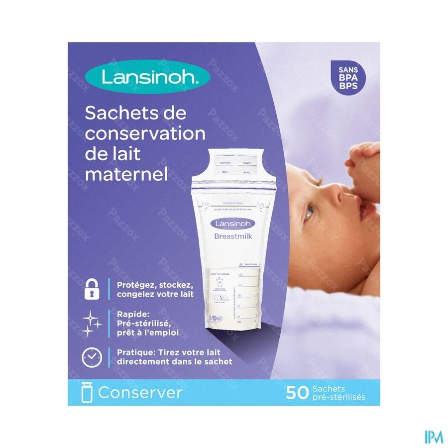 Lansinoh Sachet Conservation Lait Maternel50 40056