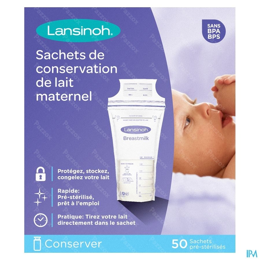 Lansinoh Sachet Conservation Lait Maternel50 40056