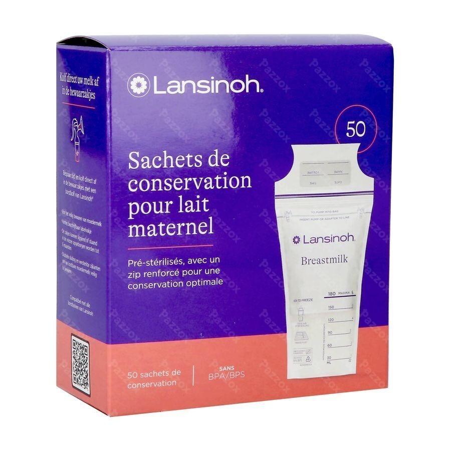 Lansinoh Sachet Conservation Lait Maternel50 40056