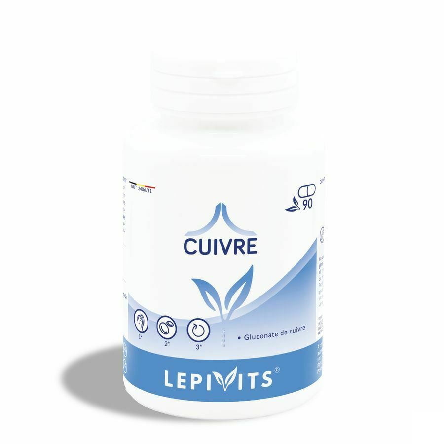 Lepivits Cuivre Gluconate Pot Caps 90