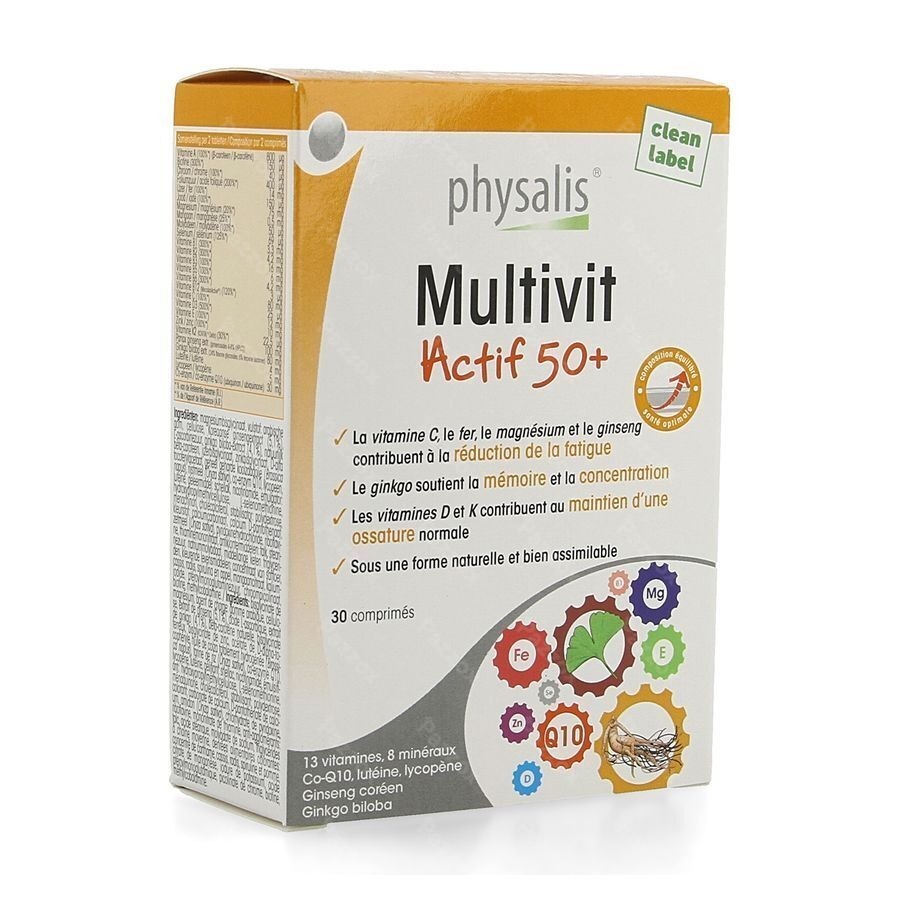 Physalis Multivit Actif 50+ Comp 30