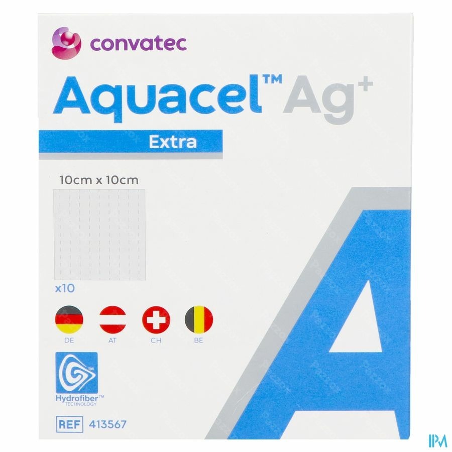Aquacel Ag+ Extra 10 X 10cm 10 413567