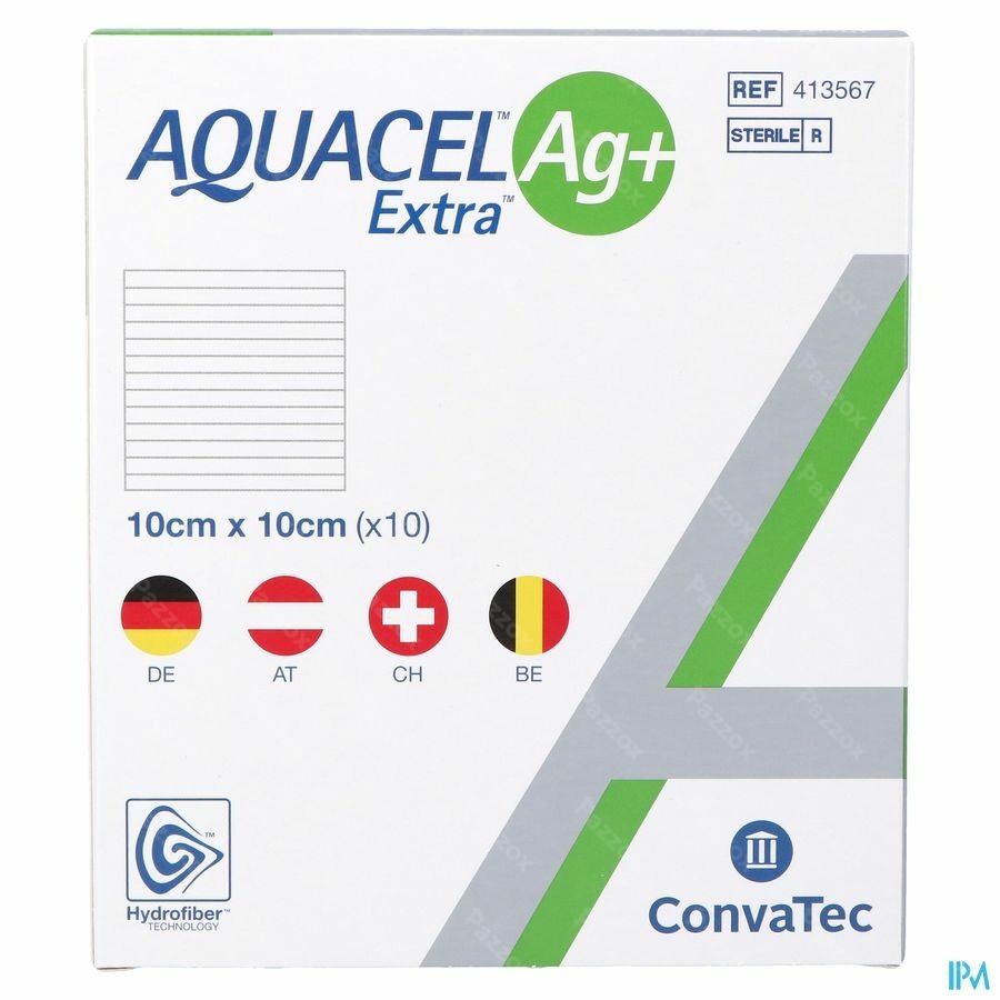 Aquacel Ag+ Extra 10 X 10cm 10 413567