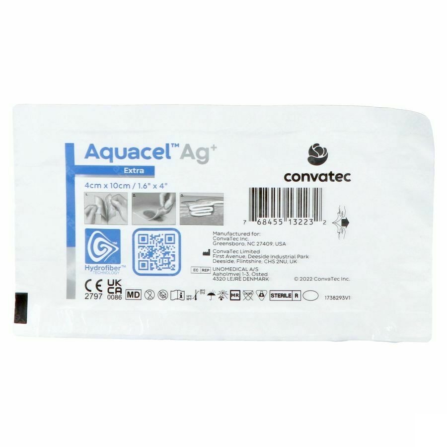 Aquacel Ag+ Extra 4 X 10cm 10 413581