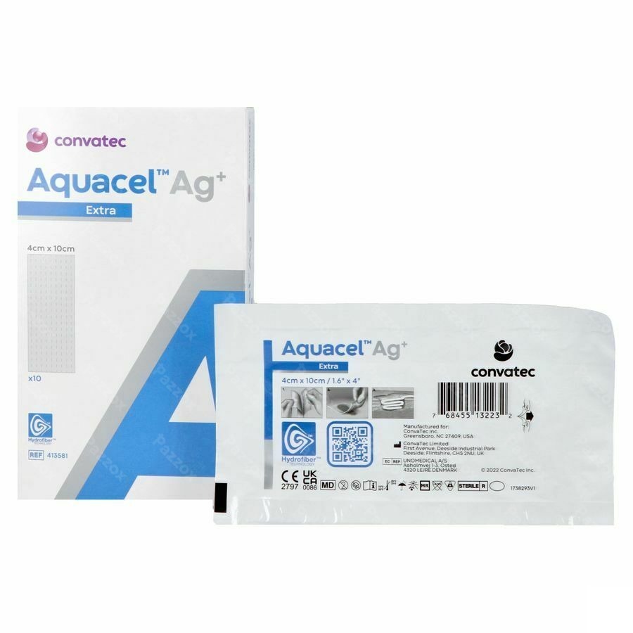 Aquacel Ag+ Extra 4 X 10cm 10 413581