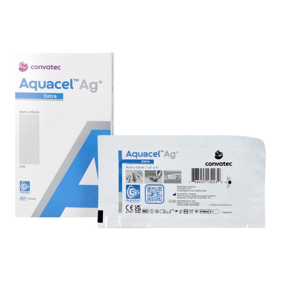 Aquacel Ag+ Extra 4 X 10cm 10 413581