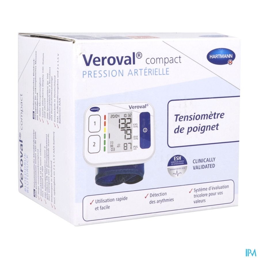 Hartmann Veroval Compact Tensiomètre Au Poignet