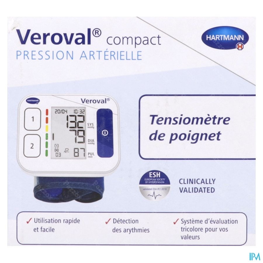 Hartmann Veroval Compact Tensiomètre Au Poignet