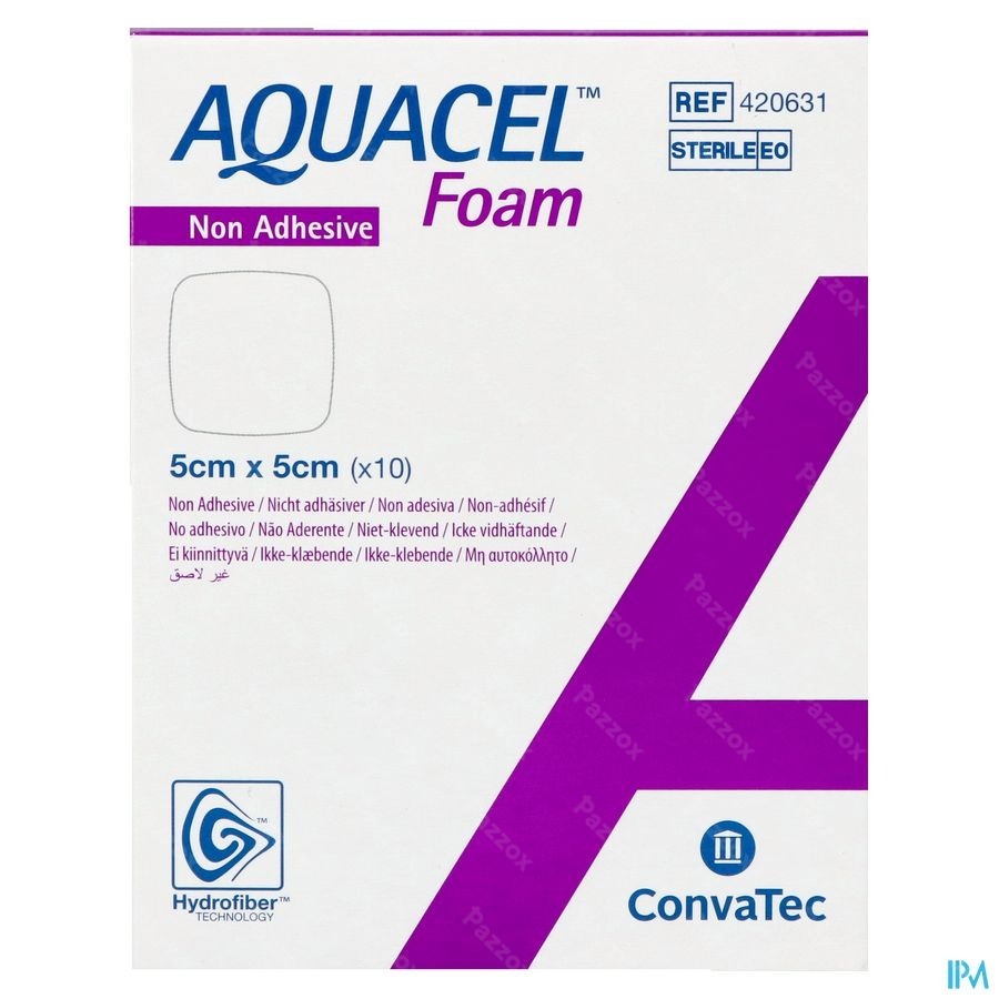 Aquacel Foam Non-adhesif 5x5cm 10