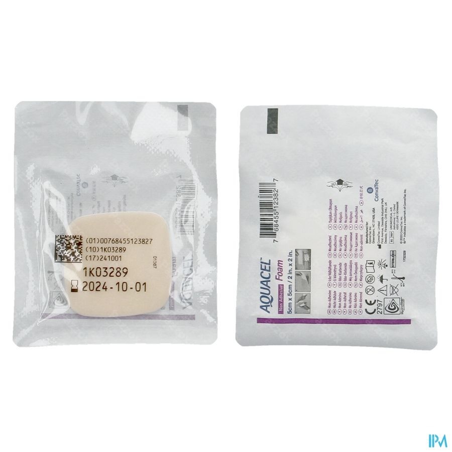 Aquacel Foam Non-adhesif 5x5cm 10