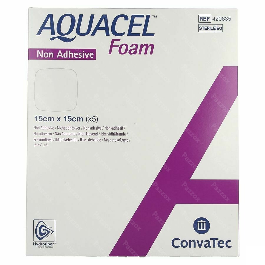Aquacel Foam Non-adhesif 15x15cm 5