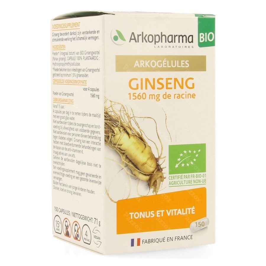 Arkogelules Ginseng Bio Caps 150