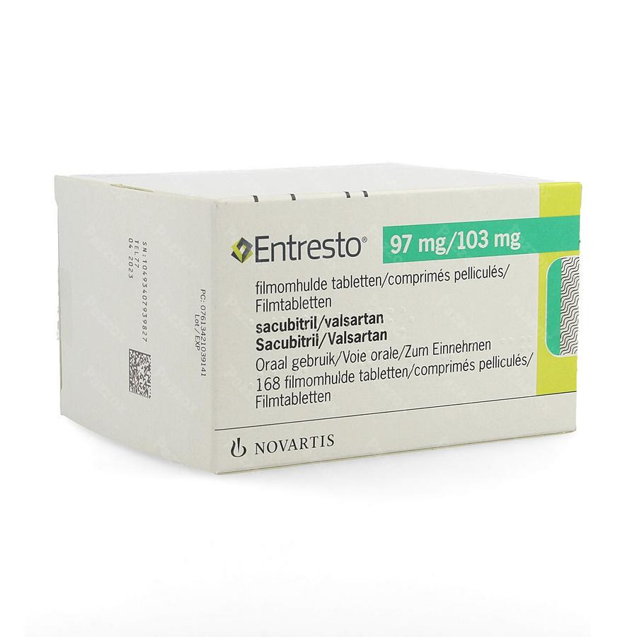 Entresto 97mg/103mg Comp Pell 168